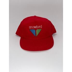 VTG Snowbird Corduroy Snapback Red SCI 100% Cotton skiing snowboard